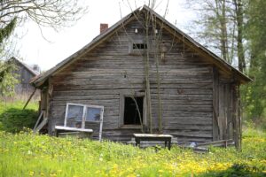 ‘Hillbilly Elegy’ Remains Relevant blopg post by Ken Walker Writer.  Pictured a shack in the forest.