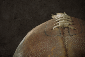 pictured: An old football that has lost it's luster.