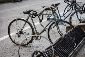 Churches Should Really Be Loving, Tenth Street Presbyterian, blog post by Ken Walker Writer. Pictured: Several bicycles on a city street, parked in a corral.